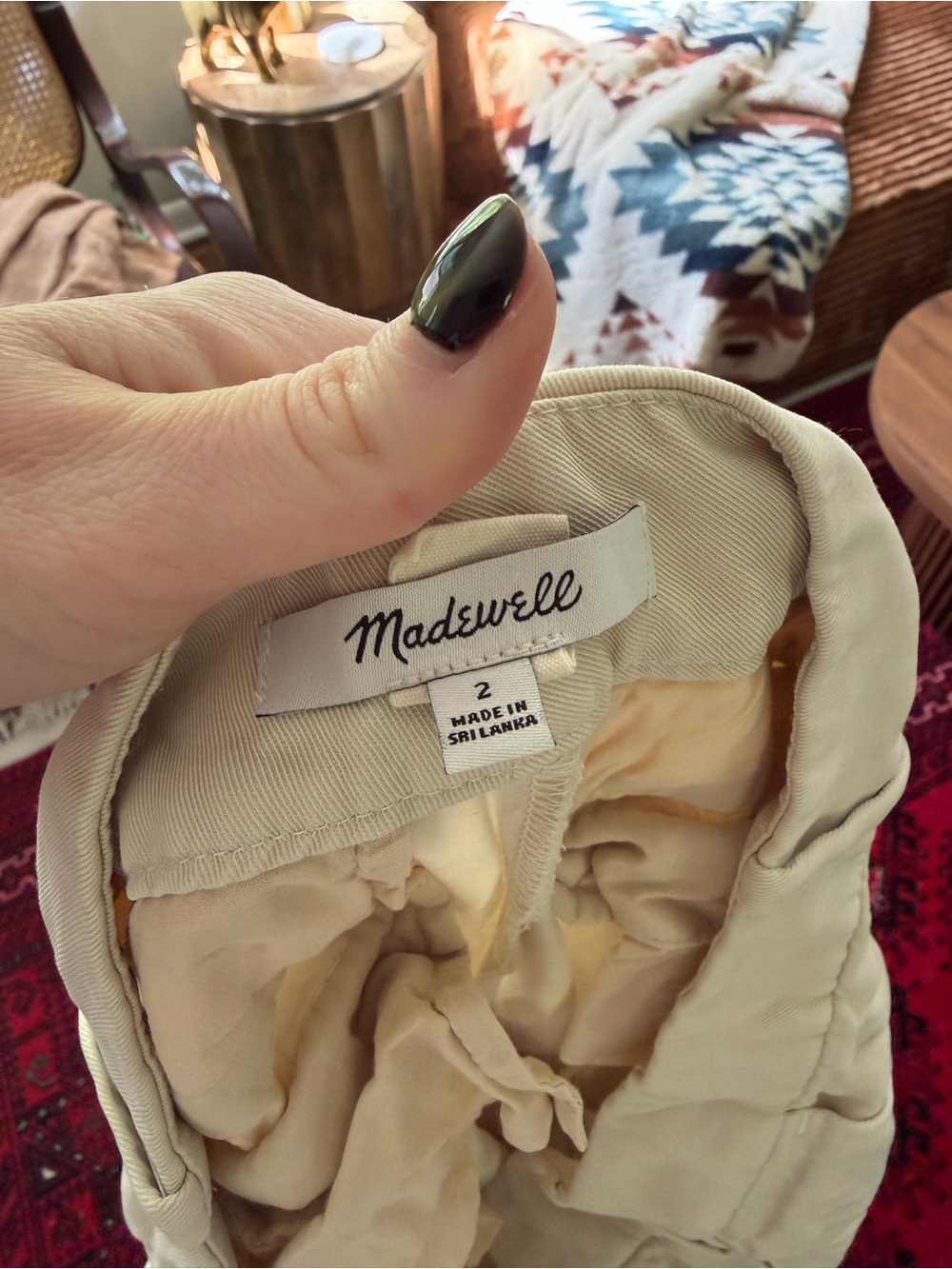 Madewell tan pants, brand new size 2 women’s